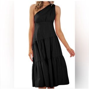 Black One-Shoulder Dress